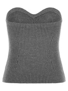 Jil Sander Off the Shoulder Top Grey, view 2