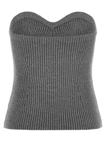 Jil Sander Off the Shoulder Top Grey