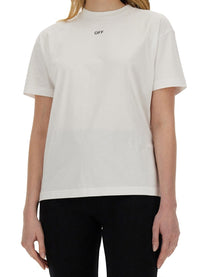 Off-white - Off White T Shirt With Logo - Woman-&gt;Clothing-&gt;t-shirts