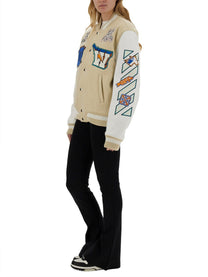 Off-white - Off White Varsity Jacket - Woman-&gt;Clothing-&gt;SPORTS JACKETS