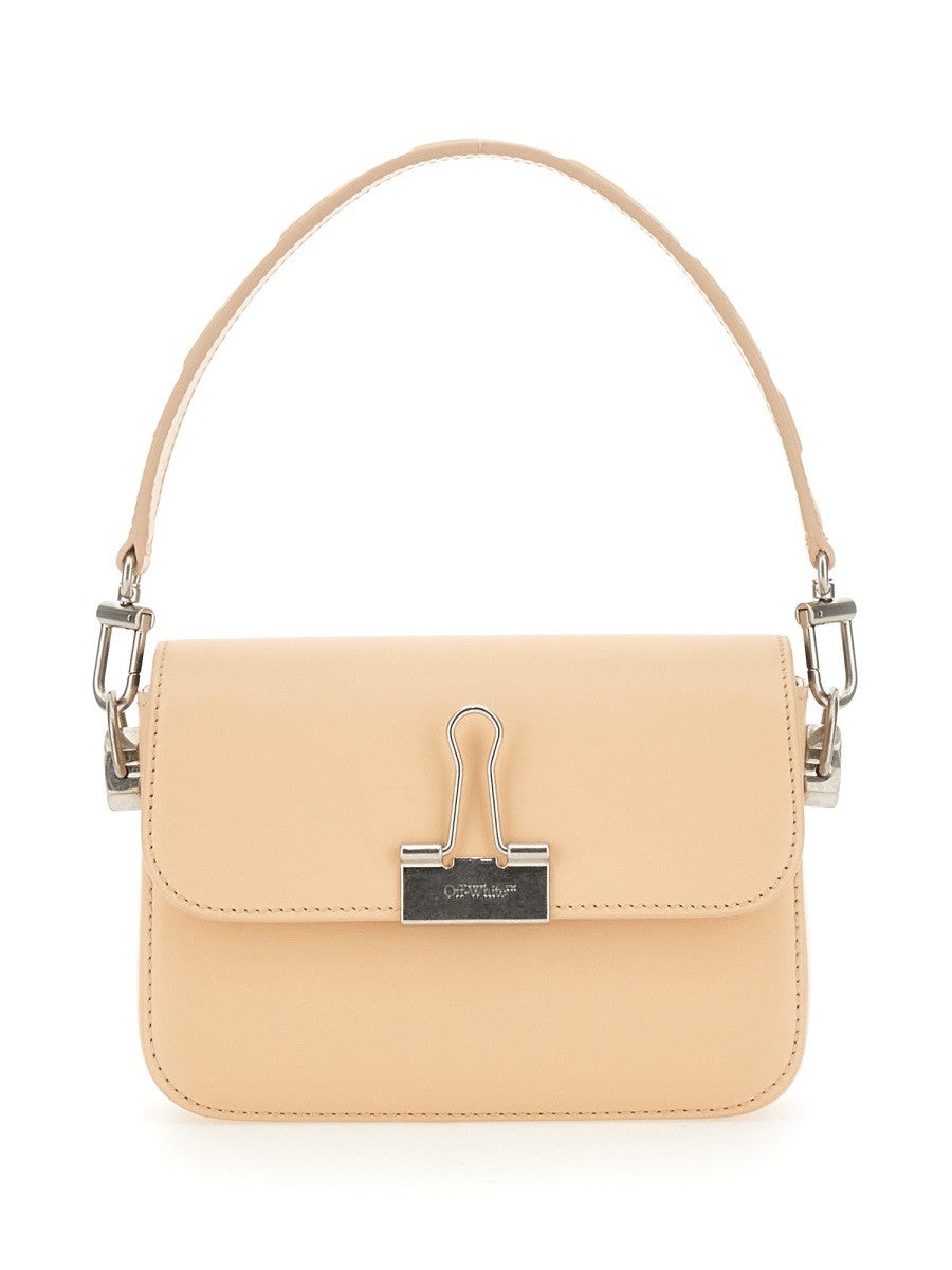 Small Leather Binder Bag-Off-white-FALORS
