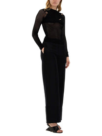 Off-white - Off White Wide Leg Pants - Women’s Pants