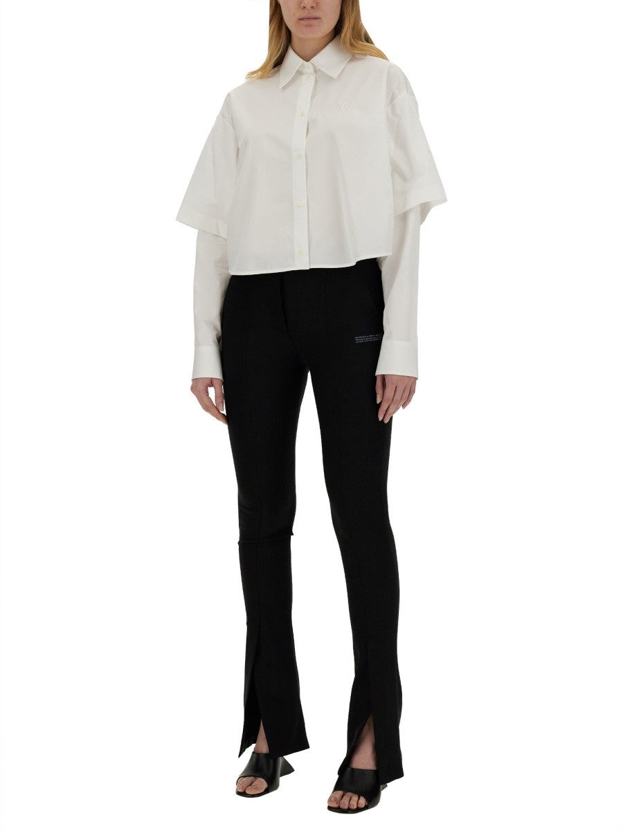 Off-white - Off White Poplin Shirt - Woman-&gt;Clothing-&gt;shirts