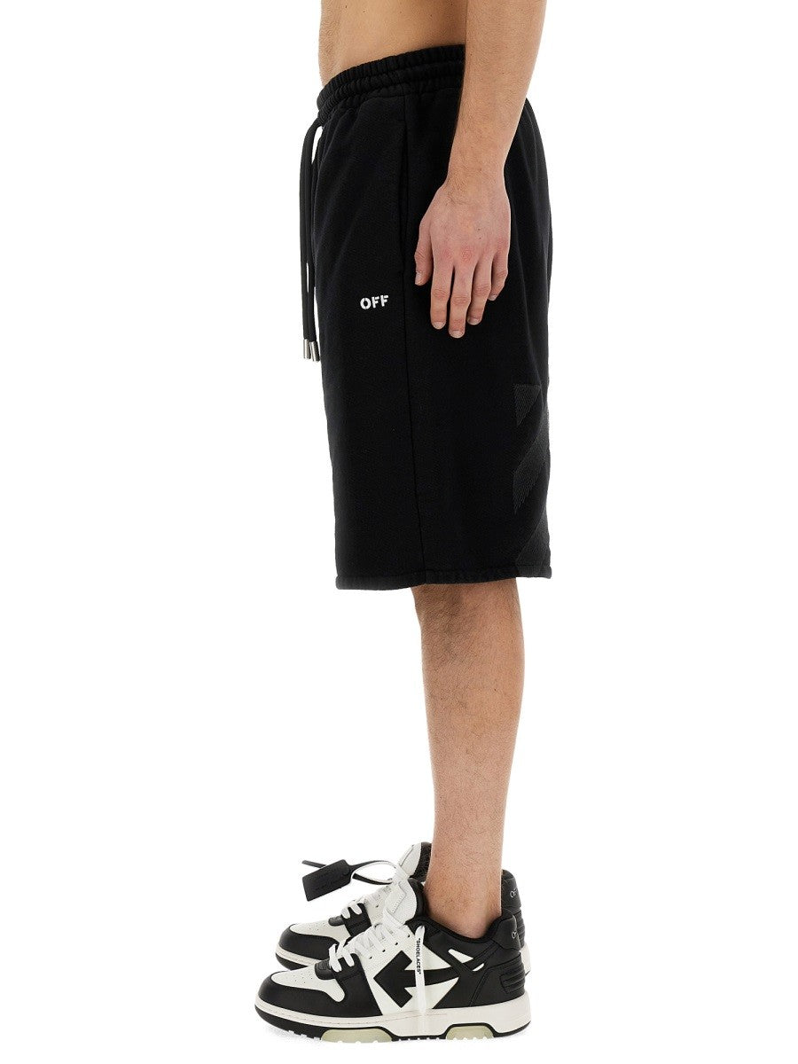 Off-white - Off White Bermuda With Logo - Men’s Clothing