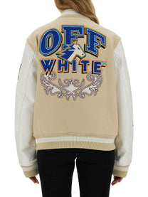 Off-white - Off White Varsity Jacket - Woman-&gt;Clothing-&gt;SPORTS JACKETS
