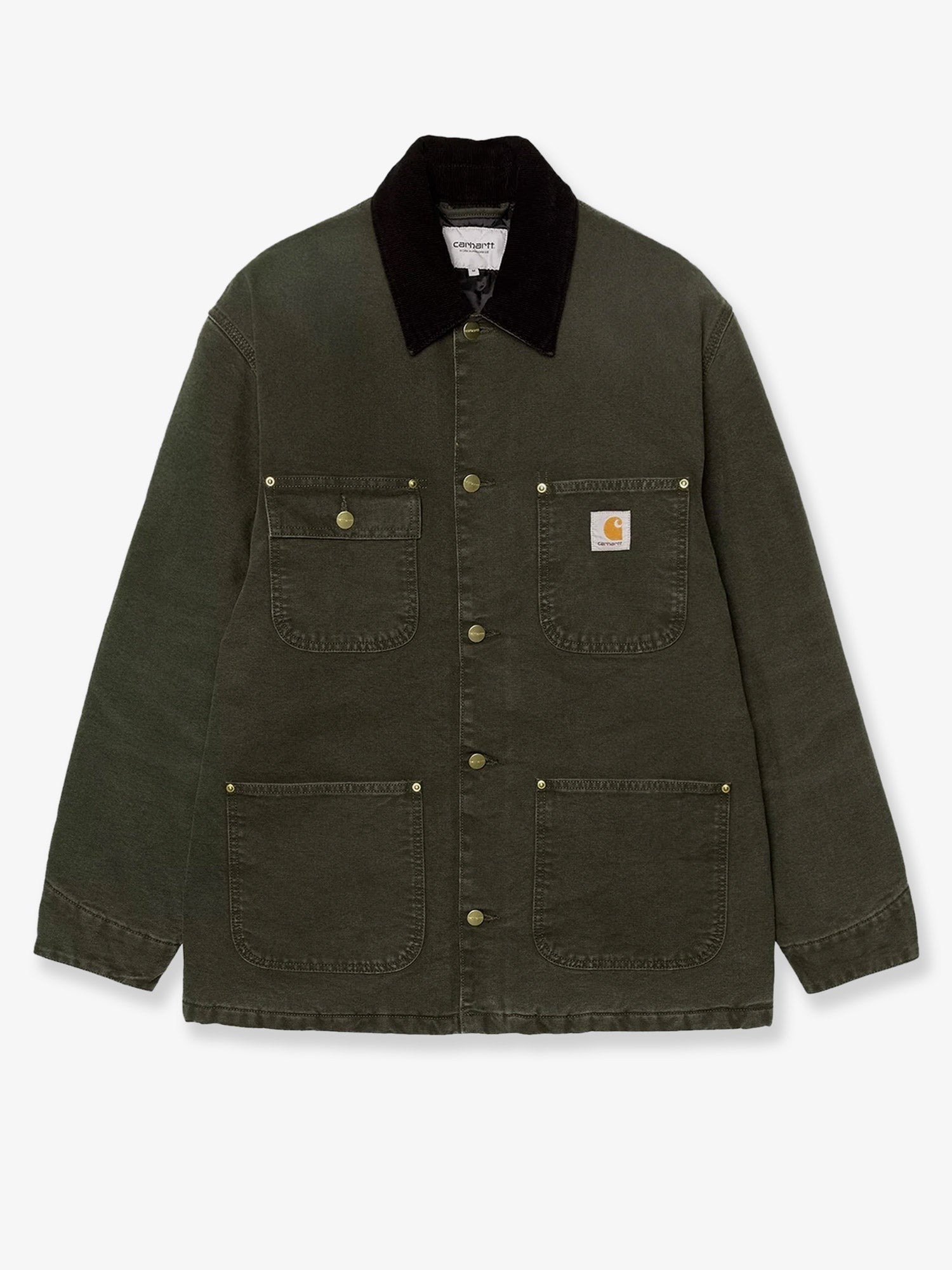 Carhartt Wip Men's OG Chore Coat Padded Jacket in Organic Cotton Black