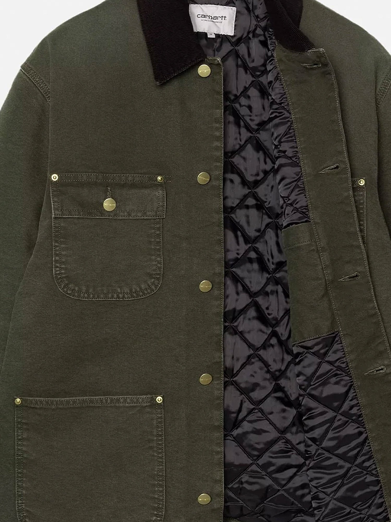 Carhartt Wip Men's OG Chore Coat Padded Jacket in Organic Cotton Black