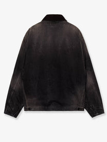 Carhartt Wip Men's OG Detroit Washed Out Denim Jacket Black