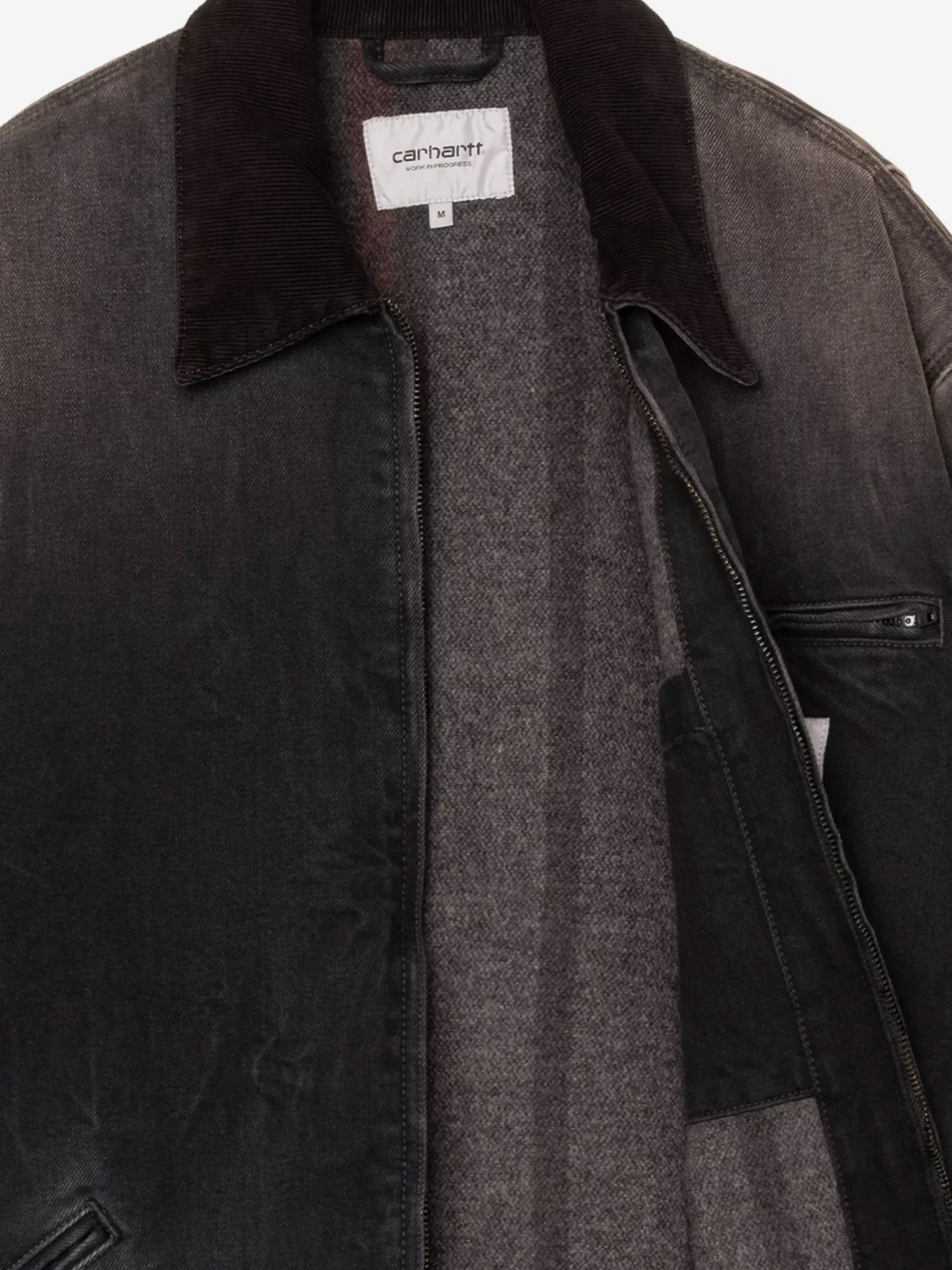 Carhartt Wip Men's OG Detroit Washed Out Denim Jacket Black