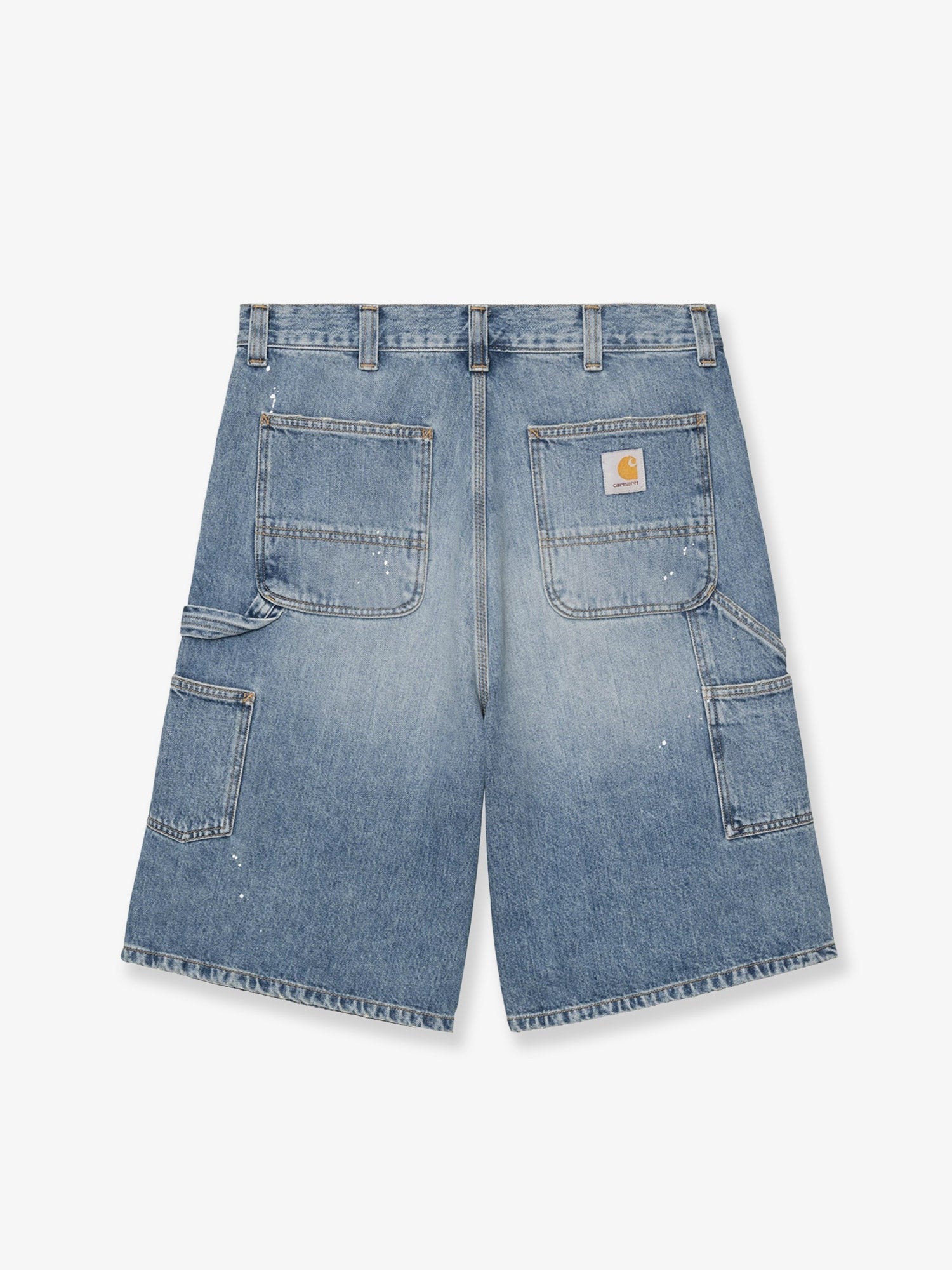 Carhartt Wip Men's Og Single Knee Short Blue Denim Bermuda Shorts Blue