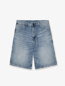 Carhartt Wip Men's Og Single Knee Short Blue Denim Bermuda Shorts Blue