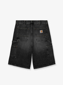 Carhartt Wip Men's OG Single Knee Short in Black Denim Black