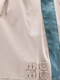 Miu Miu Women's Old Twill Mini Skirt Green