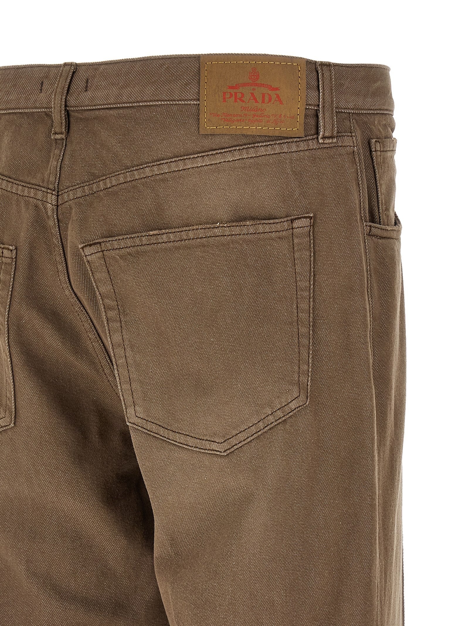 PRADA Old Wash Jeans Brown