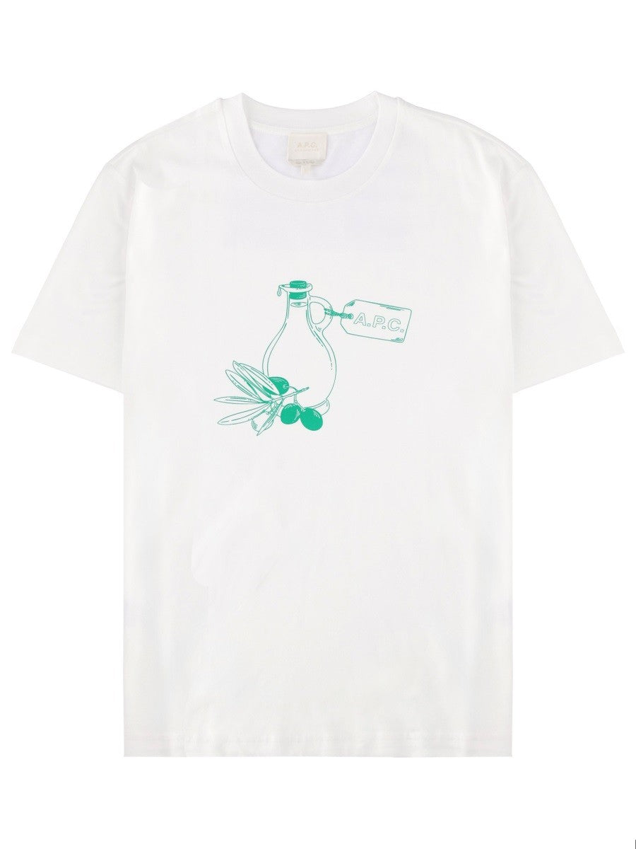 A.P.C Men's Olive Oil Shirt White