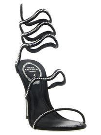 Rene Caovilla Onda Sandals Black