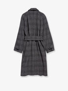 Balenciaga Women's One Layer Raglan Wool Coat Black, view 4