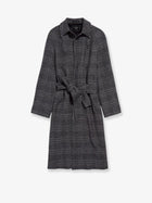 Balenciaga Women's One Layer Raglan Wool Coat Black
