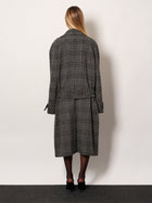 Balenciaga Women's One Layer Raglan Wool Coat Black, view 3