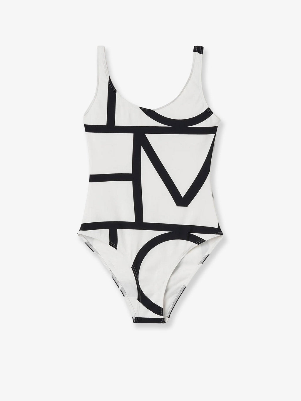 Toteme Women's Monogram One Piece Swimsuit White