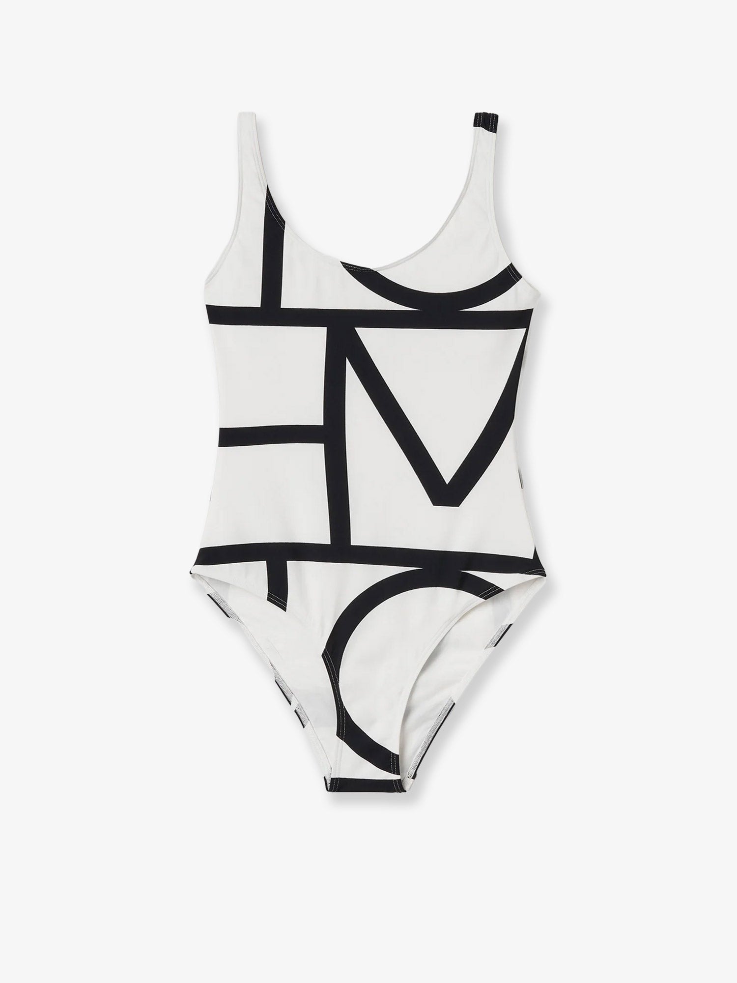 Toteme Women's Monogram One Piece Swimsuit White