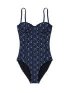 Tory Burch Women's One Piece Swimsuit Blue