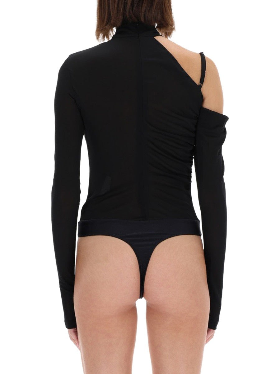 Versace Jeans Couture Women's One Shoulder Body Top Black