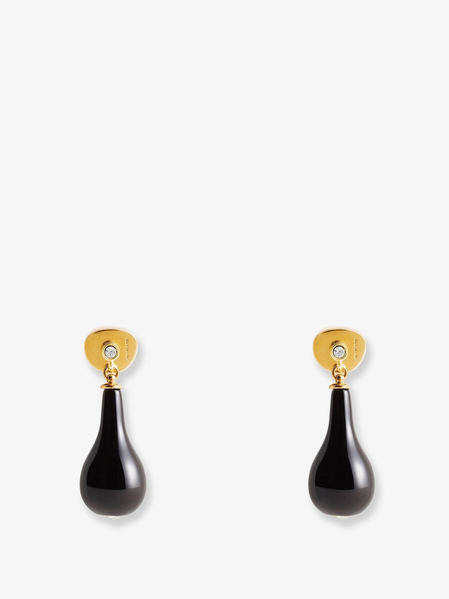 Toteme Women's Onyx Drops Brass Earrings Black