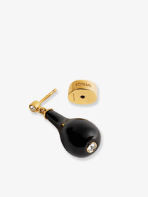 Toteme Women's Onyx Drops Brass Earrings Black