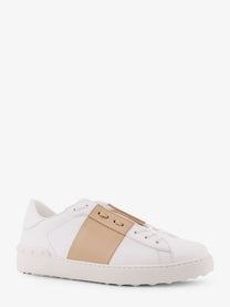Valentino Men's Open Leather Sneakers White