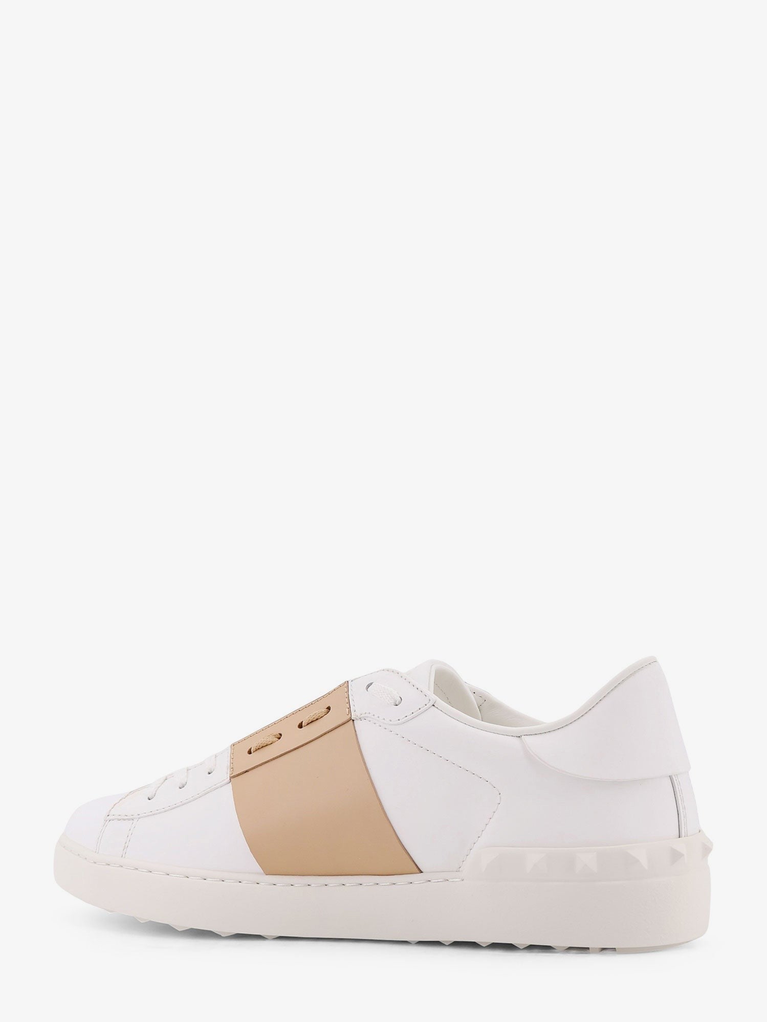 Valentino Men's Open Leather Sneakers White