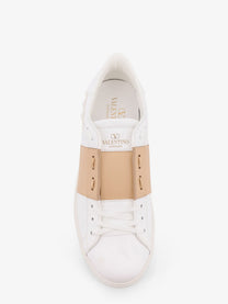 Valentino Men's Open Leather Sneakers White