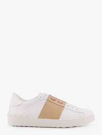 Valentino Men's Open Leather Sneakers White