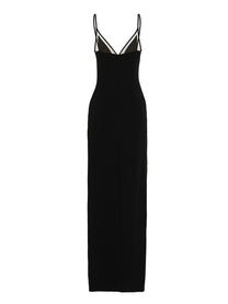 David Koma Open Leg Cami Dress Black, view 2