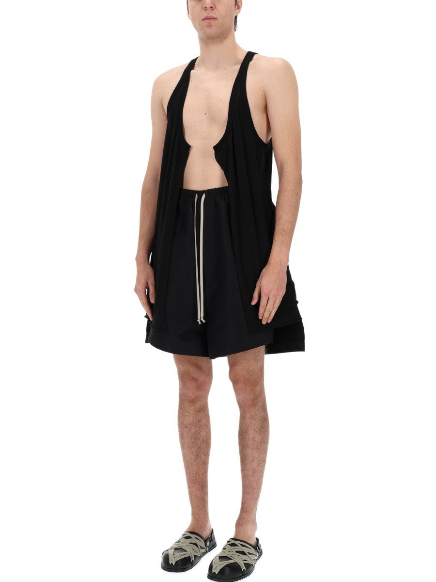 Rick Owens Men's Open Pony Top Black