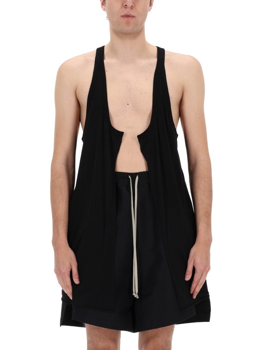 Rick Owens Men's Open Pony Top Black, view 5