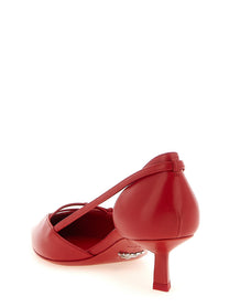 Prada Open Pumps at the Sides Red