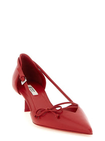 Prada Open Pumps at the Sides Red
