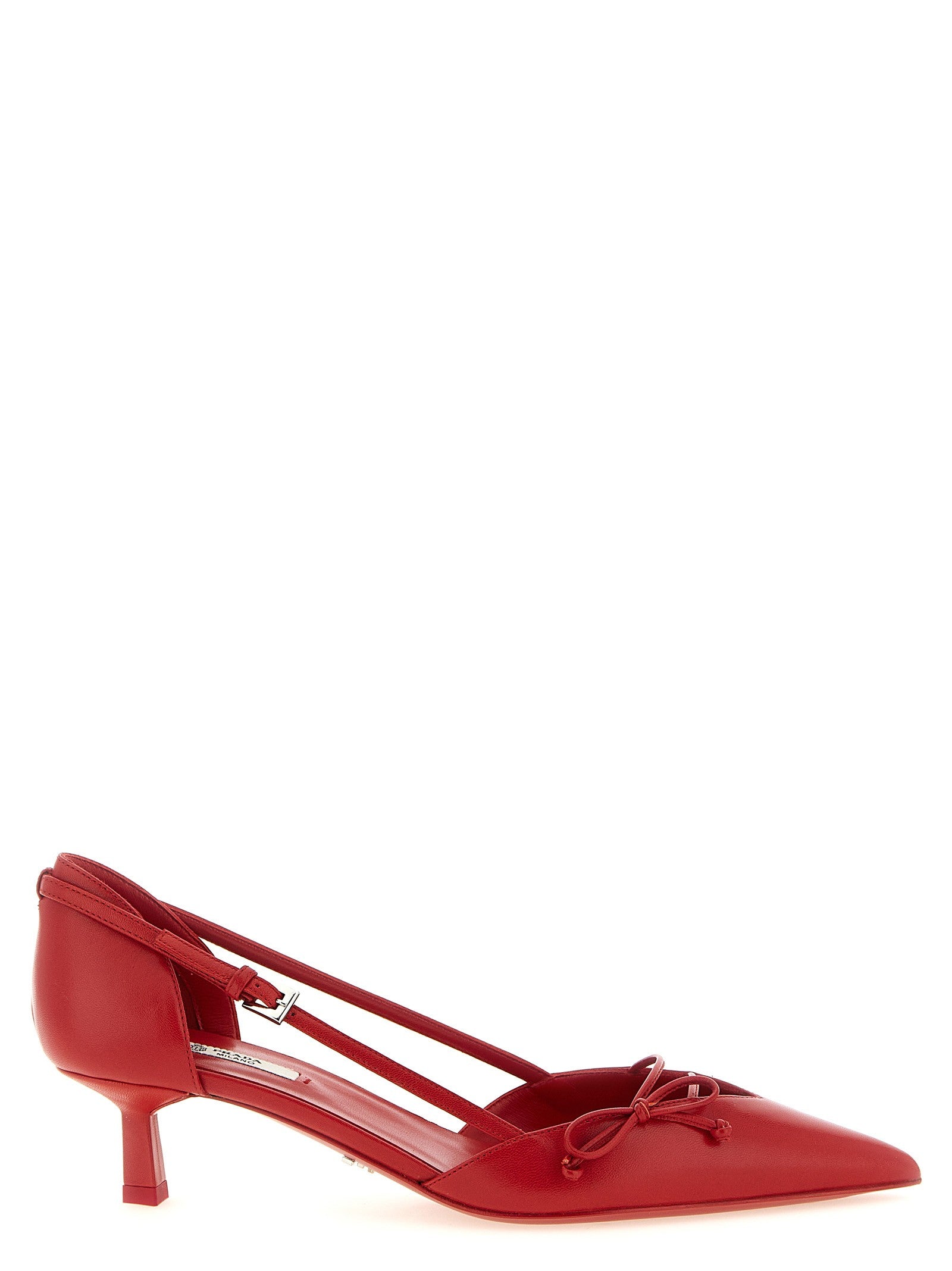 Prada Open Pumps at the Sides Red
