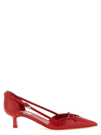 Prada Open Pumps at the Sides Red