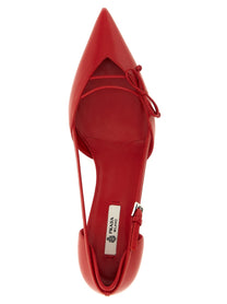 Prada Open Pumps at the Sides Red