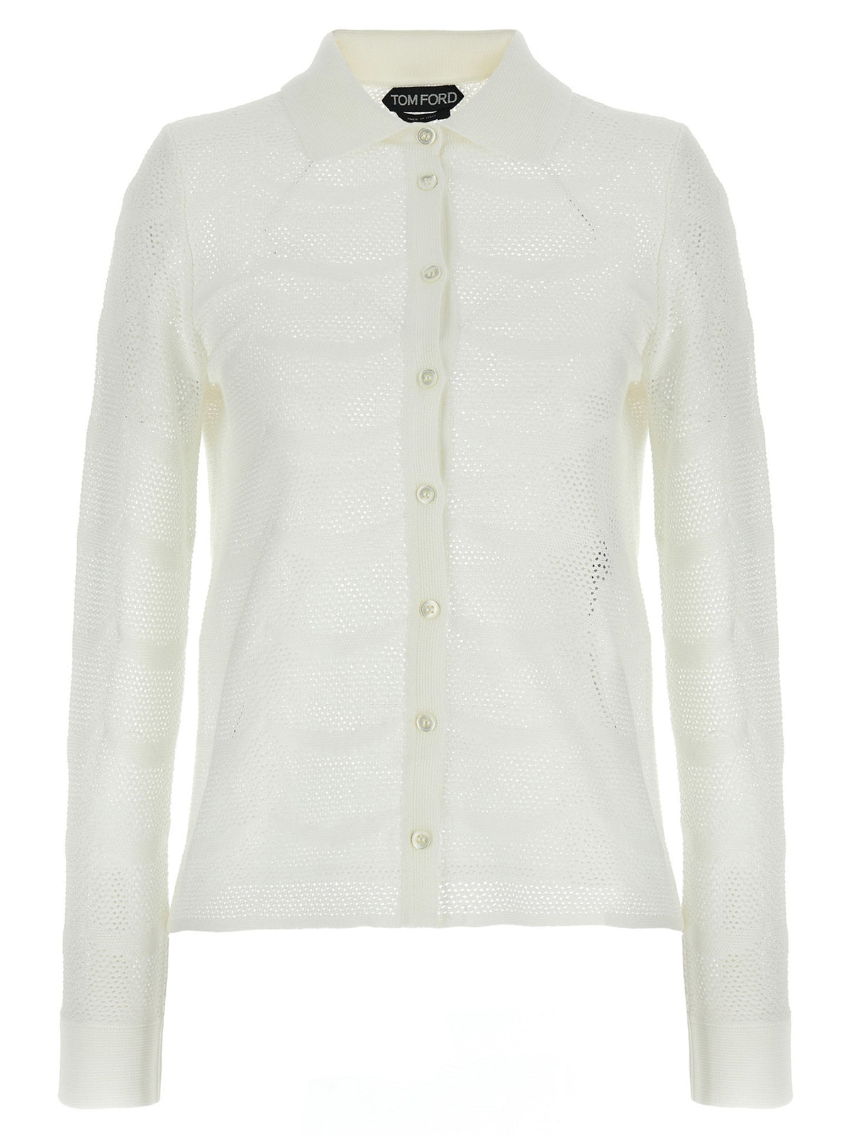Tom Ford Openwork Cardigan White