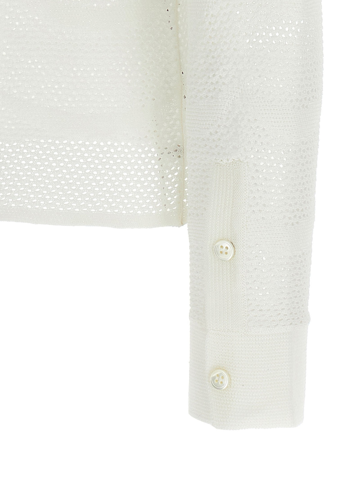Tom Ford Openwork Cardigan White