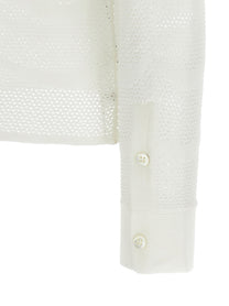 Tom Ford Openwork Cardigan White