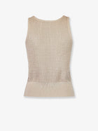 Brunello Cucinelli Women's Openwork Cotton Knit Top AVENA