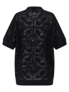Nude Lucy Openwork Cotton Sweater Black, view 2