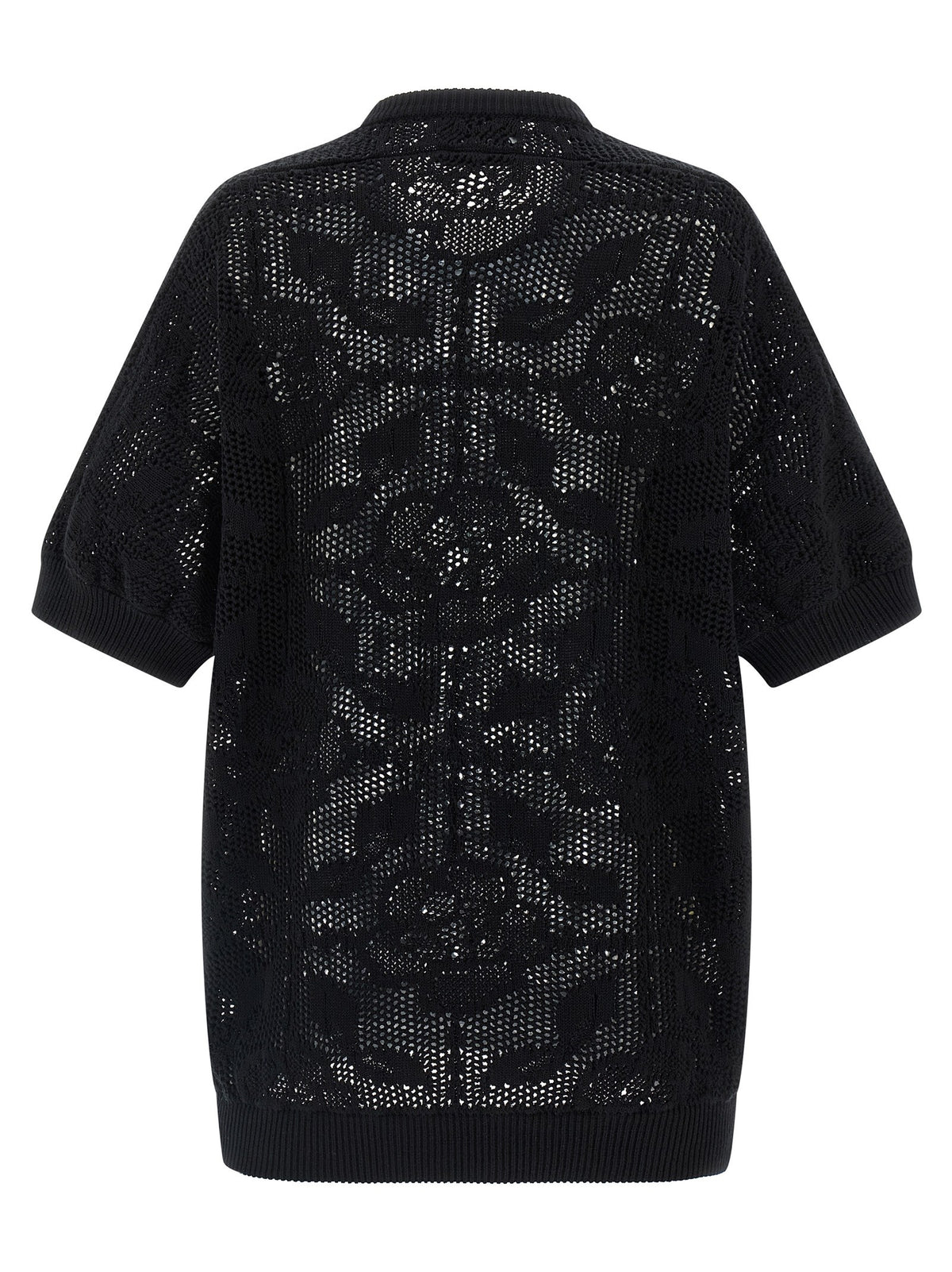 Nude Lucy Openwork Cotton Sweater Black, view 2