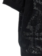 Nude Lucy Openwork Cotton Sweater Black, view 4