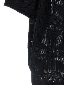 Nude Lucy Openwork Cotton Sweater Black
