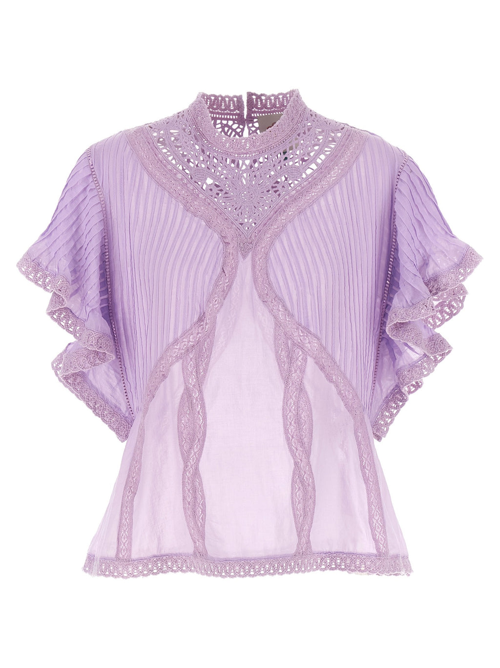 FARM Rio Openwork Detail Blouse Purple
